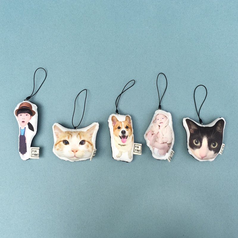 FunPrint 定制 小吊饰/钥匙圈/别针 5入 - 钥匙链/钥匙包 - 其他材质 白色