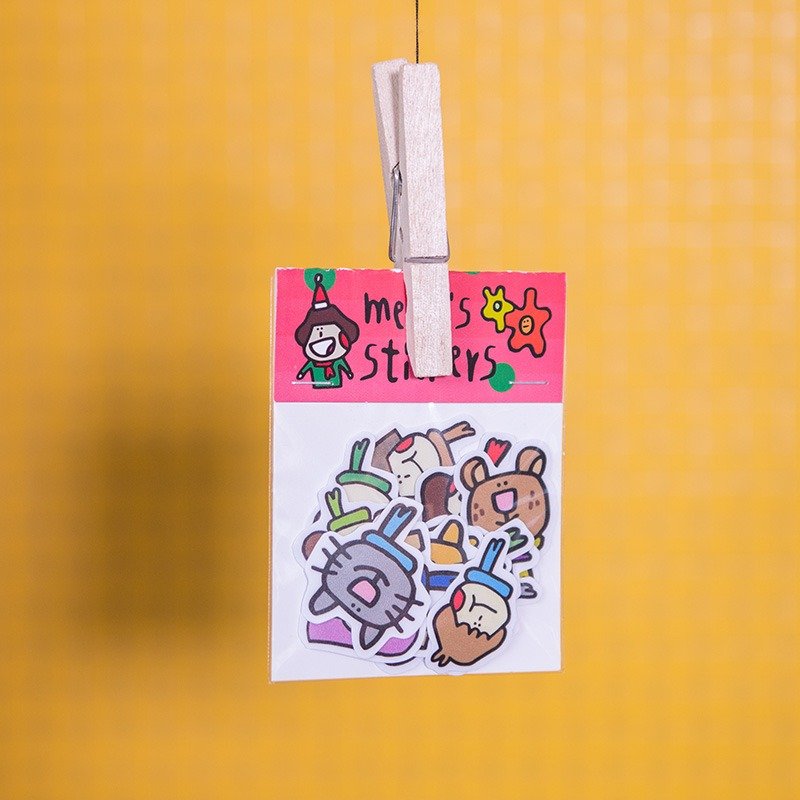 圣诞围巾系列贴纸组 - 贴纸 - 纸 多色