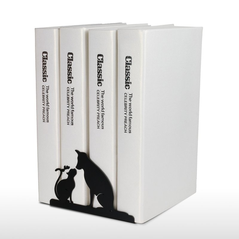 【OPUS东齐金工】欧式铁艺宠爱书挡/创意书架/生日礼物/疗愈系动 - 收纳用品 - 其他金属 黑色