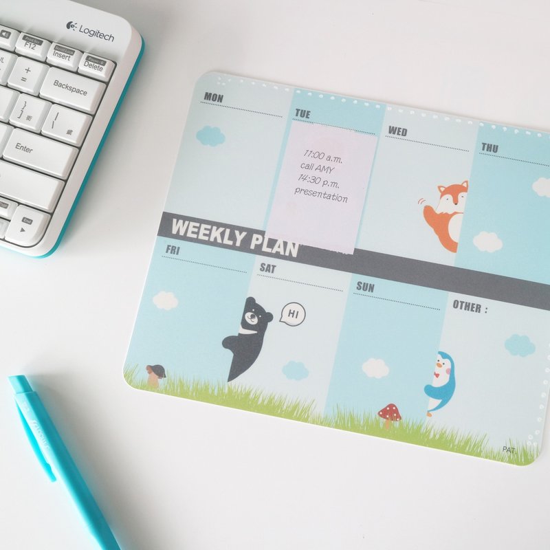 【欧士OSHI】鼠标垫-PLAY 办公室收纳 开学 生日礼物 - 鼠标垫 - 塑料 蓝色