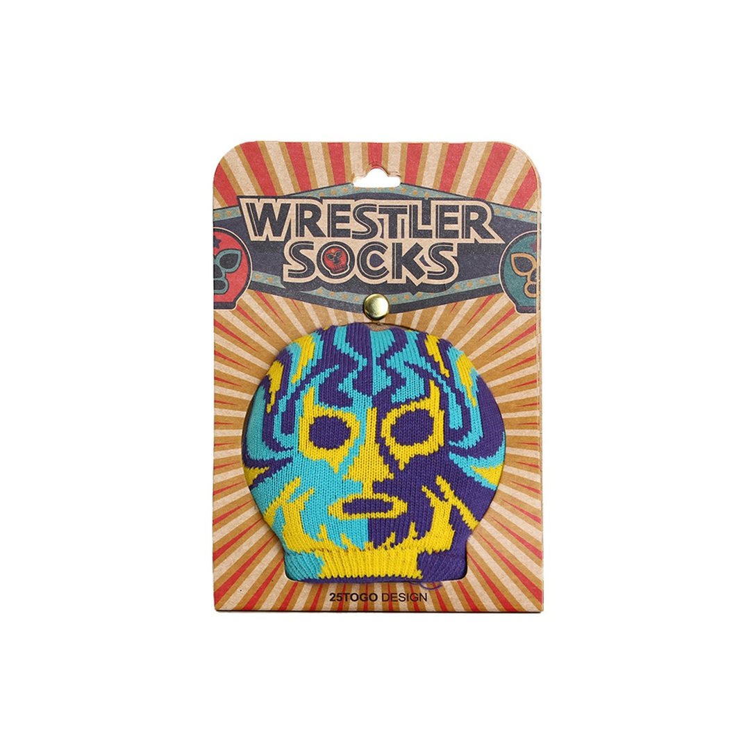 WRESTLER SOCKS摔角手面具袜_紫颜小丑 - 袜子 - 其他材质 多色