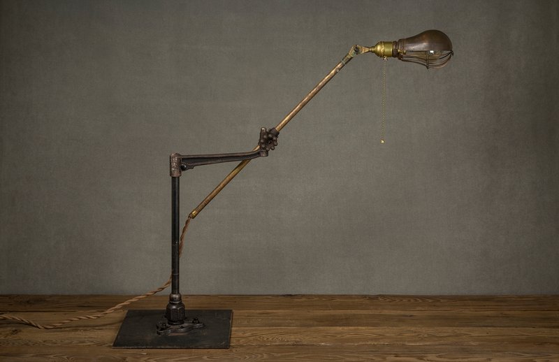 全手作仿古工业台灯 - 灯具/灯饰 - 其他金属 金色