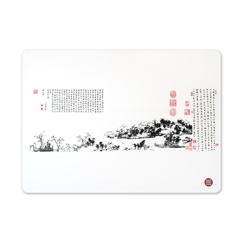 【喜朋 SiPALS】富春山居图餐垫礼盒 | 故宫授权 - 餐垫/桌巾 - 硅胶 白色