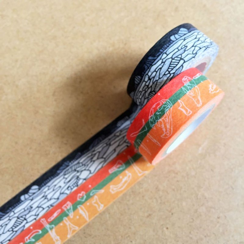 【图腾系列】排湾石板 / 兽骨 - 纸胶带 - 纸 多色