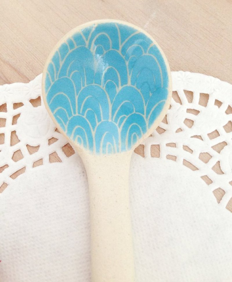 几何搅拌匙-淡蓝 - 餐刀/叉/匙组合 - 其他材质 蓝色