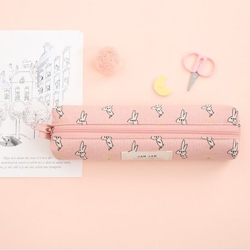 Dessin-jam jam森林动物帆布笔袋-小兔子,LWK95188 - 铅笔盒/笔袋 - 其他材质 粉红色