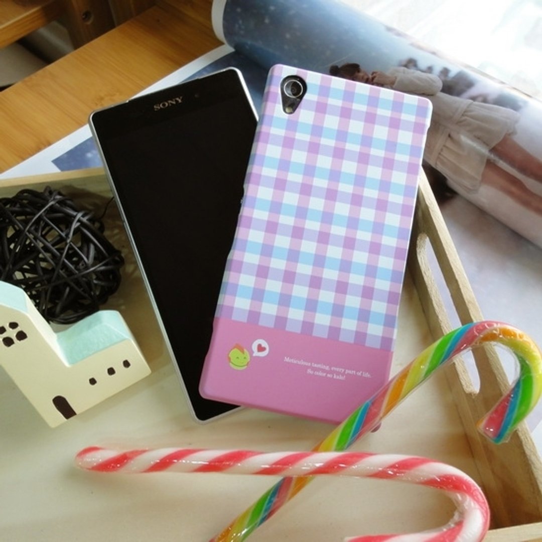 Kalo 卡乐创意 Sony Xperia Z2 彩绘风格保护壳-棉花糖格纹 - 其他 - 塑料 粉红色