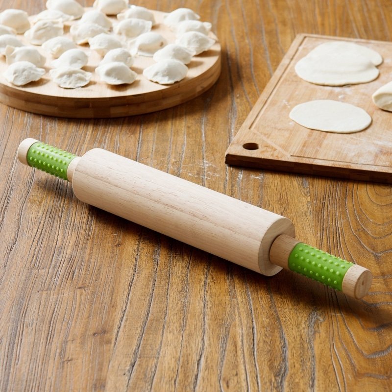 瑞典【GreeGreen】省力橡胶木杆面棍P010000 - 厨房用具 - 木头 绿色