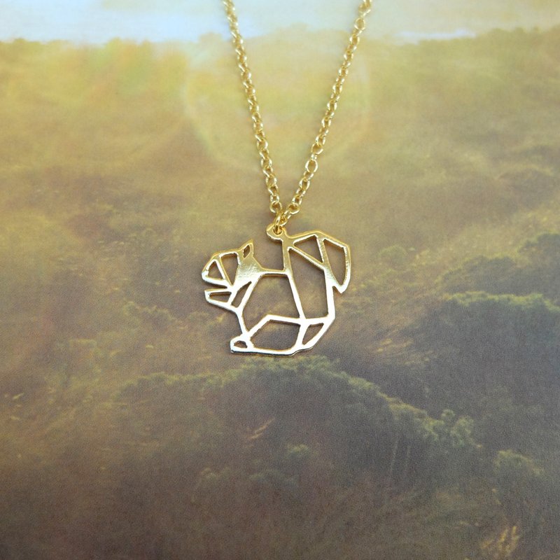 松鼠项链 - 项链 - 铜/黄铜 金色