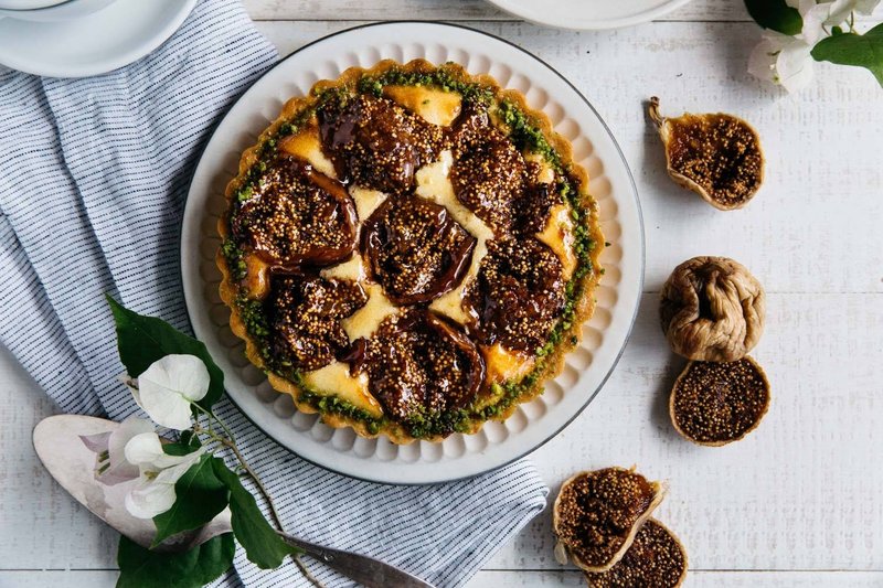 酒渍无花果派 6寸 - 蛋奶素 - 咸派/甜派 - 新鲜食材 金色