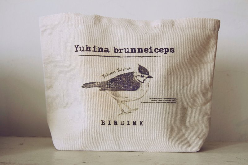 Birdink｜ 小帆布袋 < 冠羽画眉 > - 手提包/手提袋 - 纸 