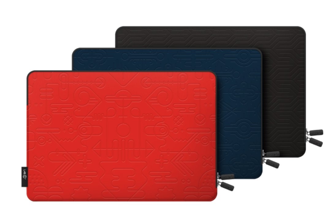 韩国 LAB.C Pattern Pouch for macbook 15寸 设计图案.防震防泼水内袋/笔电包/手拿包 - 其他书写用品 - 塑料 红色