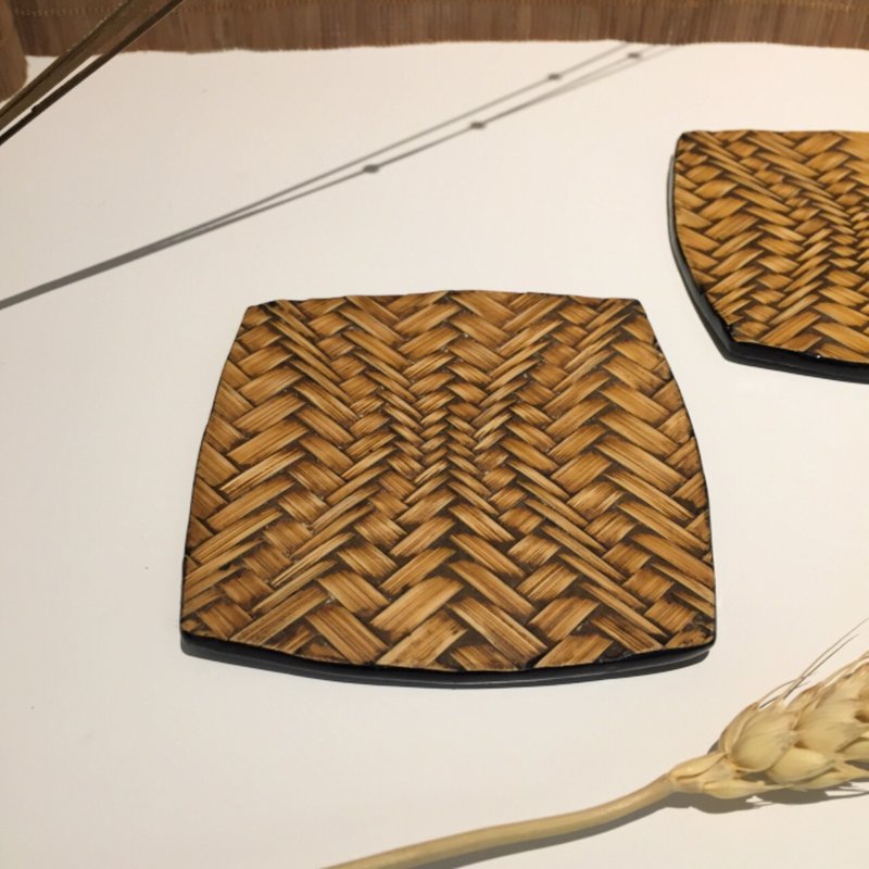手作 竹编杯垫 - 餐垫/桌巾 - 竹 咖啡色