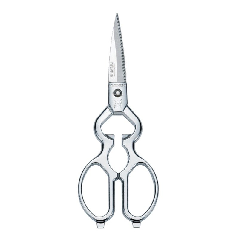 日本制 金鹿 MIMATSU 厨房万用剪刀-银色 - 厨房用具 - 不锈钢 银色