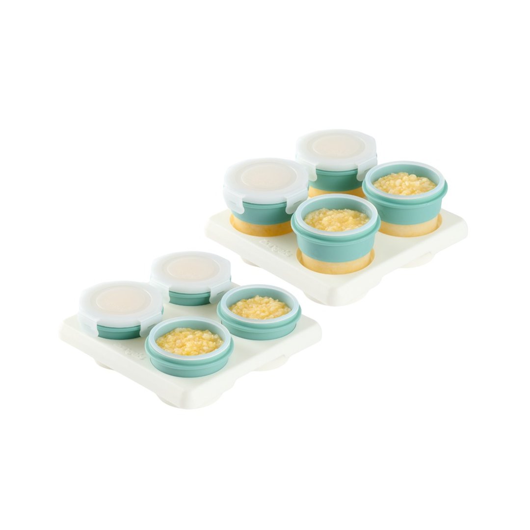 2angels 硅胶副食品零食保存杯(附杯架) 超值组合 60ml+120ml - 其他 - 硅胶 蓝色