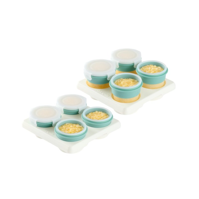 2angels 硅胶副食品零食保存杯(附杯架) 超值组合 60ml+120ml - 其他 - 硅胶 蓝色