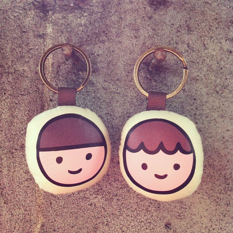 《KerKerland》男孩女孩☉钥匙圈 - 吊饰 - 其他材质 卡其色
