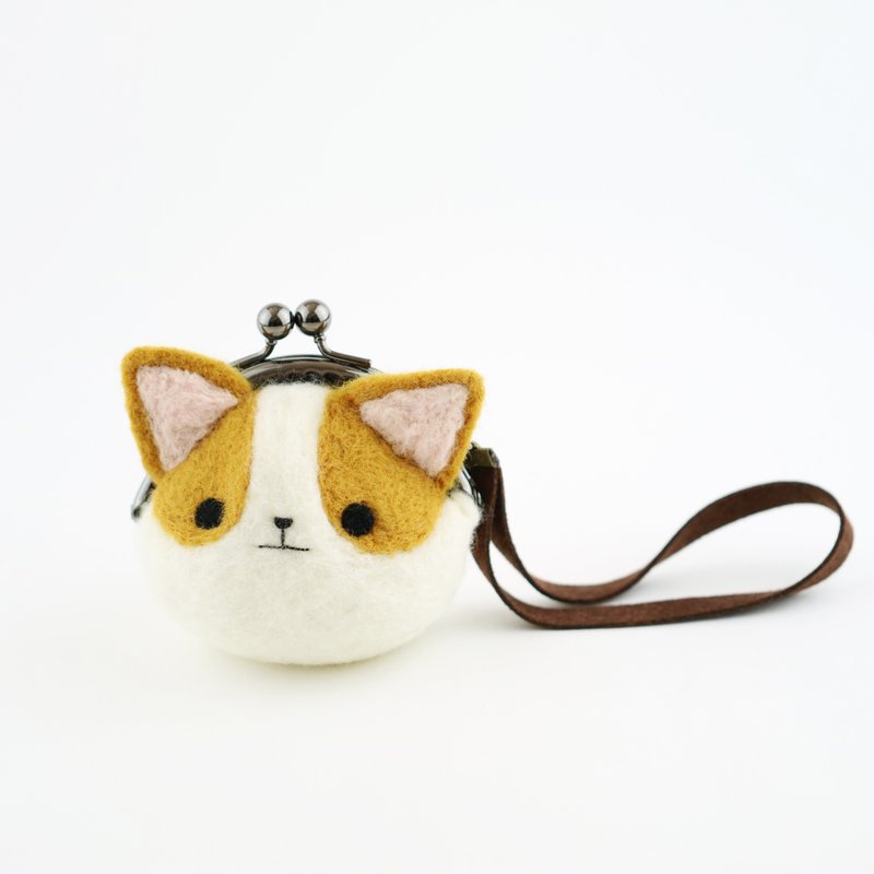 肥肥柯基口金包 - 有事吗 - 零钱包 - 羊毛 白色