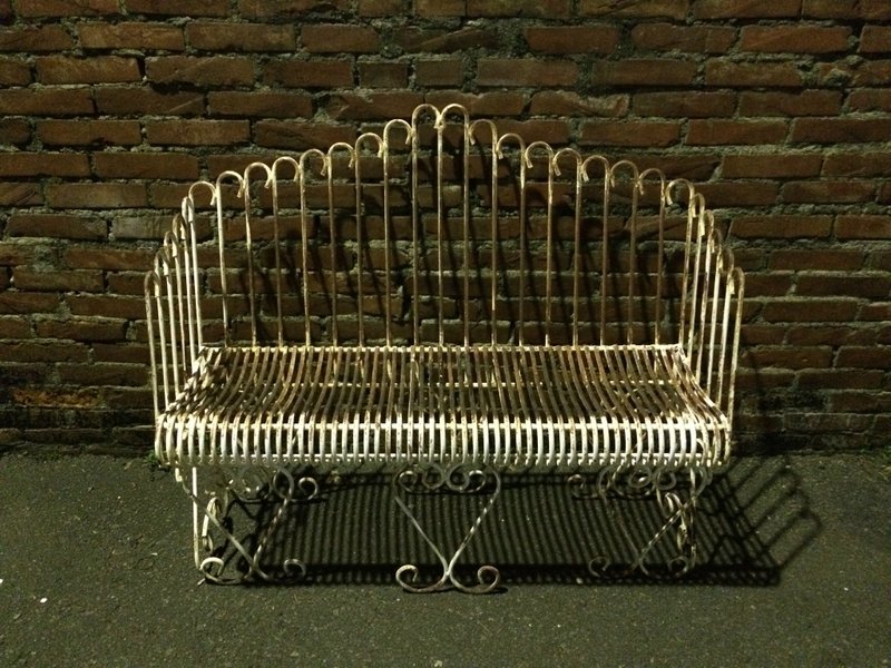 老品公园椅铁椅工业风乡村杂货zakka普普风北欧风eames黑胶lomo摄影ikea咖啡轻食多肉花架园艺古着发廊金工韩风 - 其他家具 - 其他金属 白色