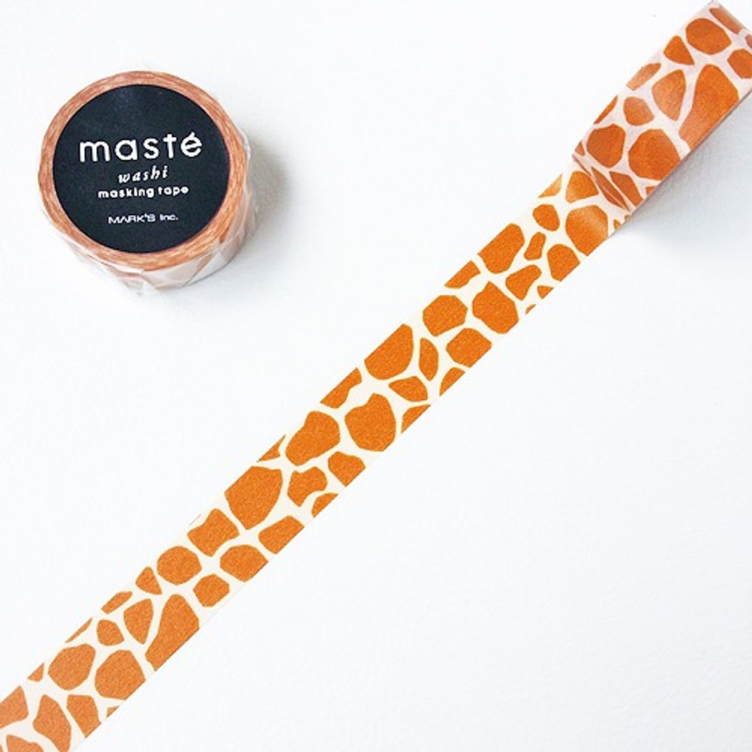maste 和纸胶带 Multi．Nature【长颈鹿(MST-MKT64-A)】 - 纸胶带 - 纸 咖啡色