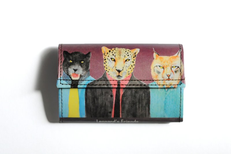 1983ER旧款小纸包-花豹好朋友 - 皮夹/钱包 - 纸 紫色