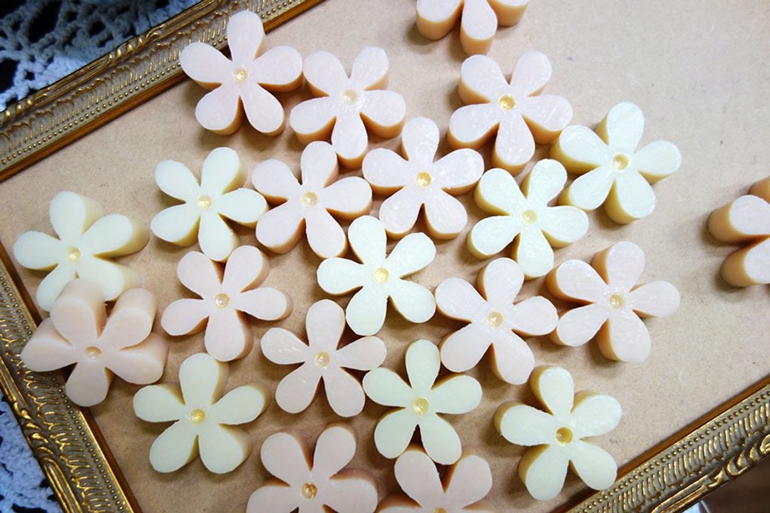 Mini Soap│小雏菊香皂│起订量10个│婚礼小物、企业赠礼、送客礼、二次进场、探房礼、旅行皂 - 洗手用品 - 植物．花 蓝色