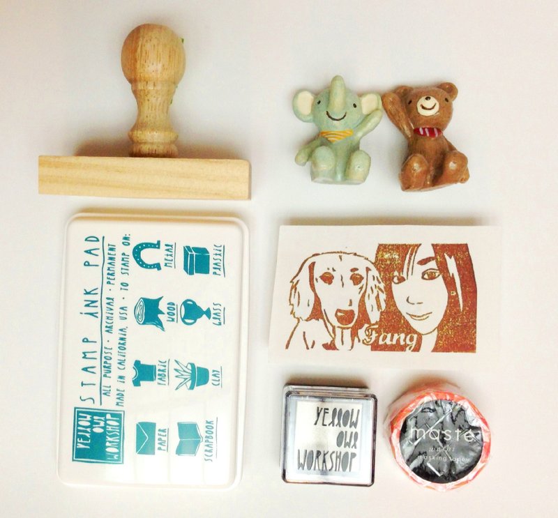 [订制]主人和宠物一起刻把手订制章 by anSTaMP - 其他 - 木头 绿色