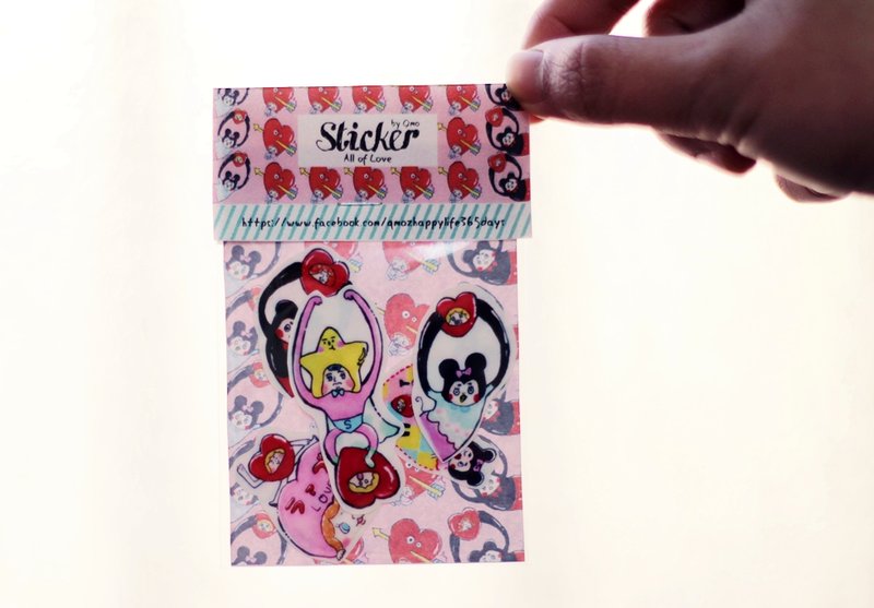 All of Love 给妳爱不完贴纸包 - 贴纸 - 纸 红色