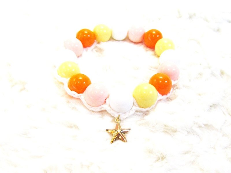 Phancy's蕾丝糖果串珠手环_盛夏 - 手链/手环 - 其他材质 橘色
