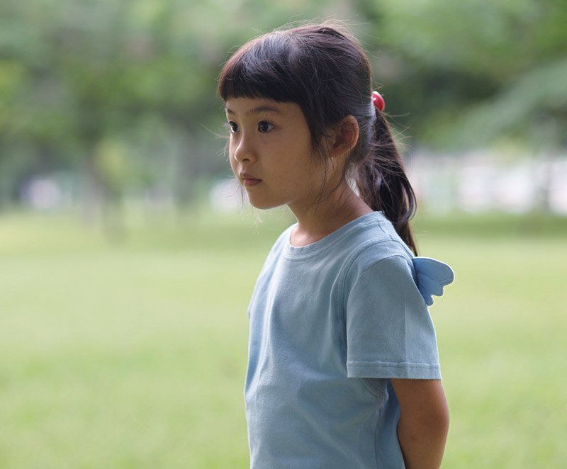 6号小天使T-浅蓝色 - 童装上衣 - 棉．麻 蓝色