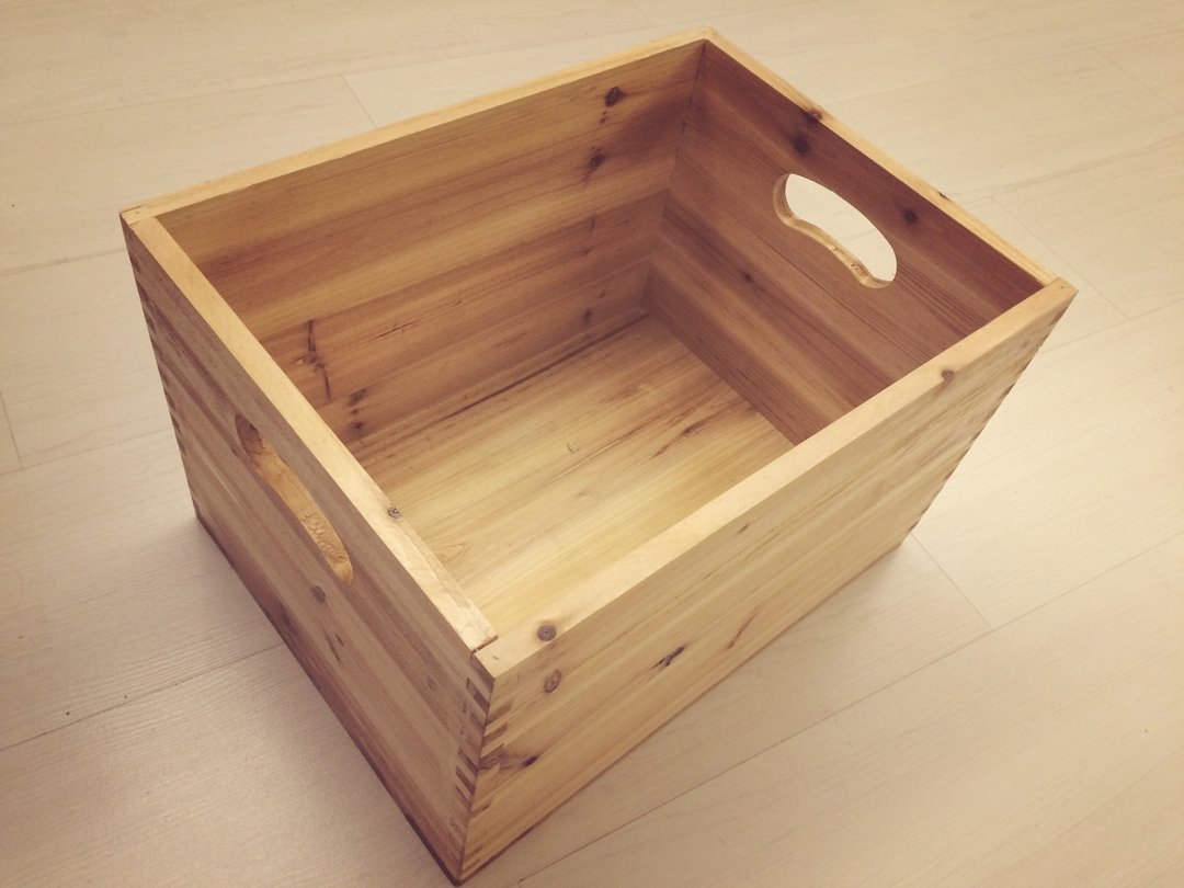 Wood Deco 储物实木木箱 杂志箱 桌面小柜子 - 其他家具 - 木头 金色