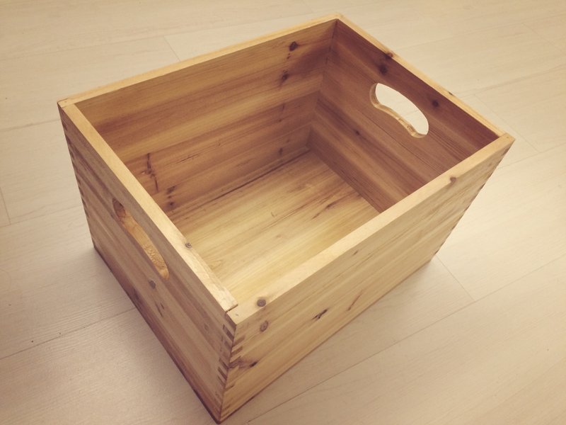 Wood Deco 储物实木木箱 杂志箱 桌面小柜子 - 其他家具 - 木头 金色