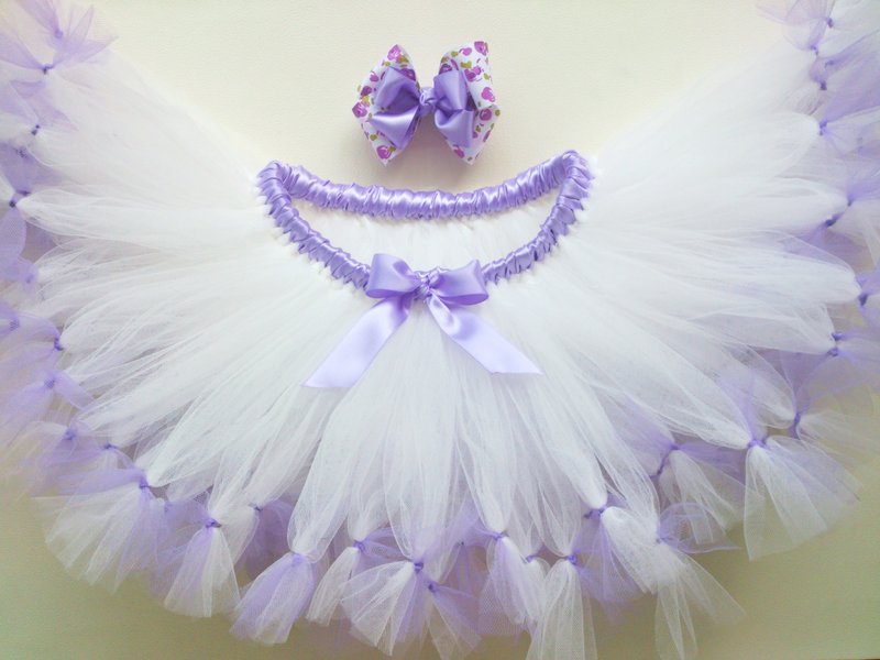 Oops！tutu【美式手工澎裙弥月生日礼盒 -粉紫小情人】 - 其他 - 其他材质 紫色