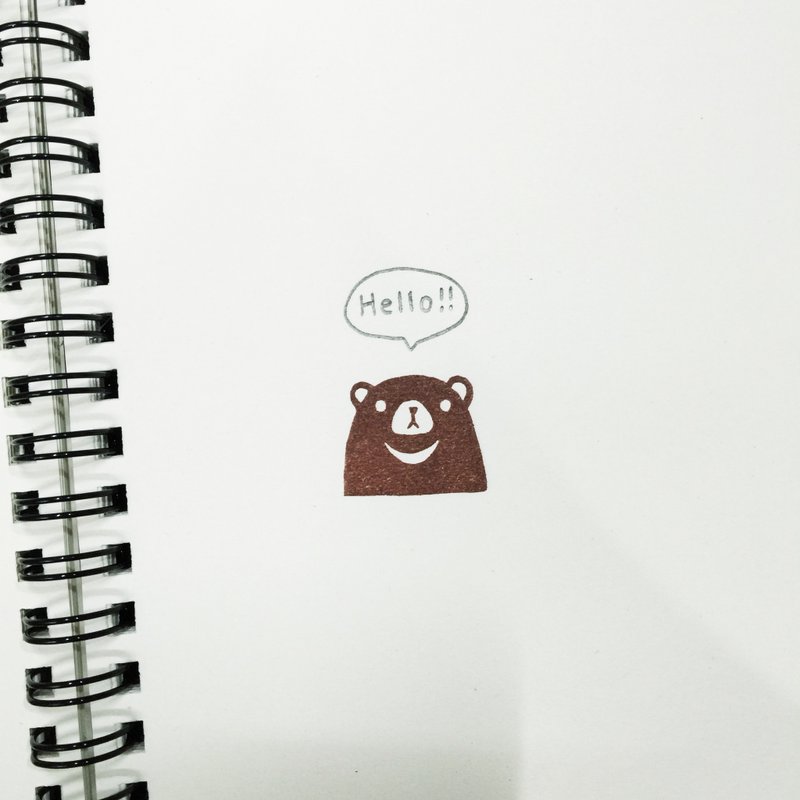 Deerday手刻图章 - 台湾黑熊 - 印章/印台 - 橡胶 咖啡色