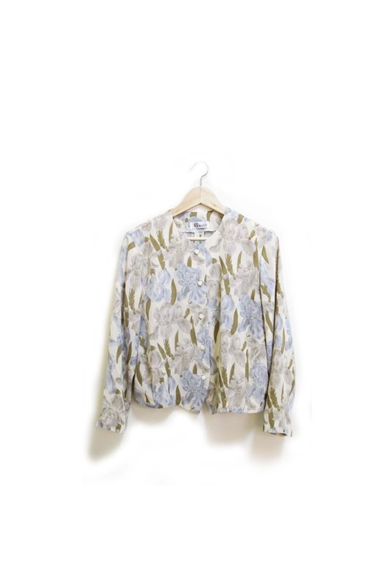 【Wahr】古典花长袖薄衬衫 - 女装衬衫 - 其他材质 多色