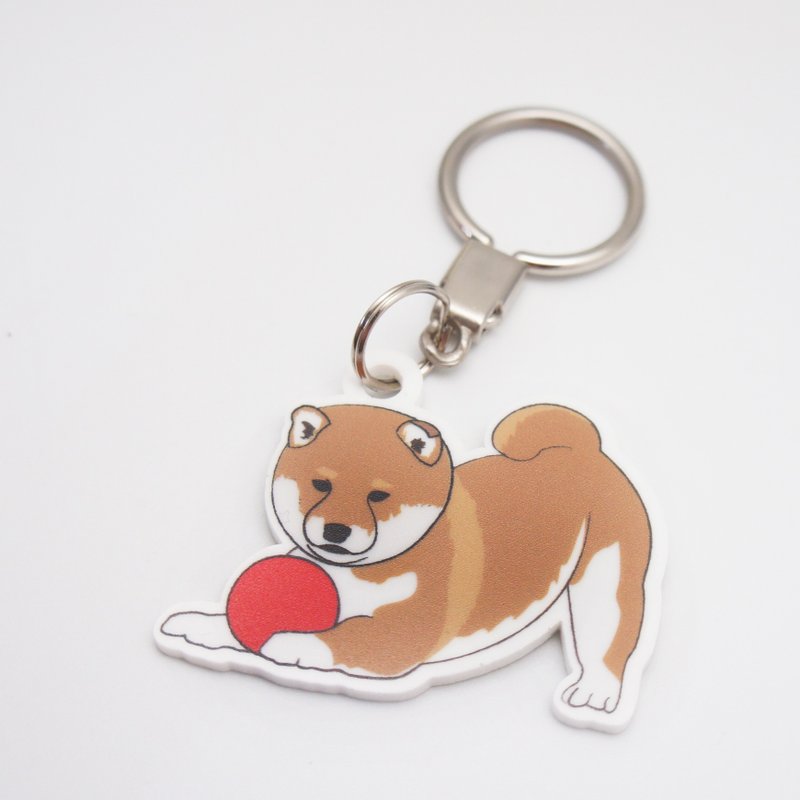 BLR 柴犬 造型 钥匙圈 lele 联名款 KR03 - 钥匙链/钥匙包 - 压克力 咖啡色