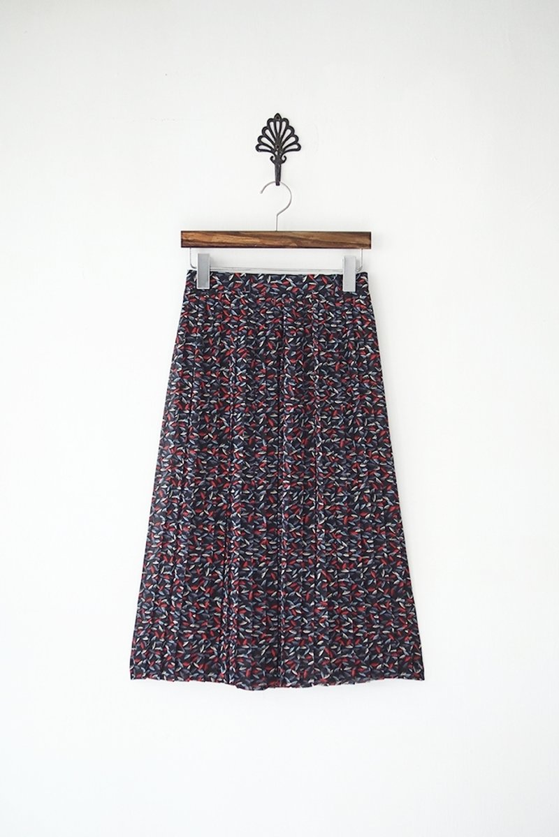 【Banana Flyin'】日本 复古着 黑色 彩叶 百褶裙 - 裙子 - 其他材质 黑色