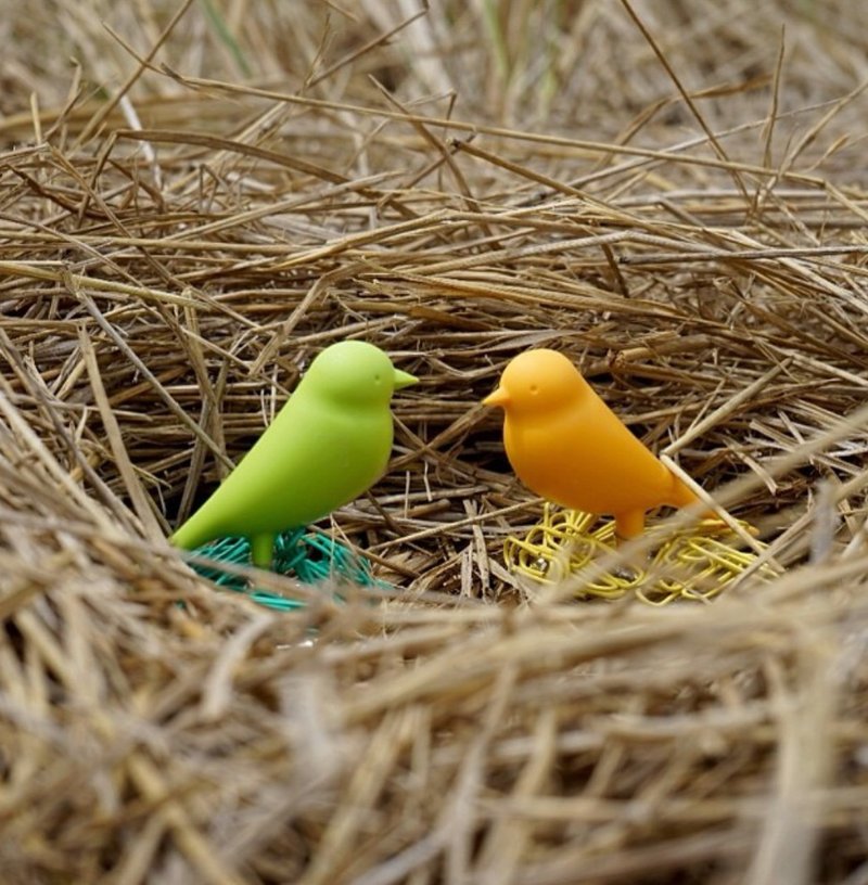 QUALY 雀儿巢-回纹针(多色) - 徽章/别针 - 塑料 白色