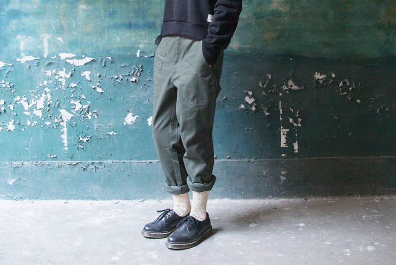 SUMI Shokunin 经典职人磨毛工作裤_4AF702_军绿 - 女装长裤 - 棉．麻 绿色