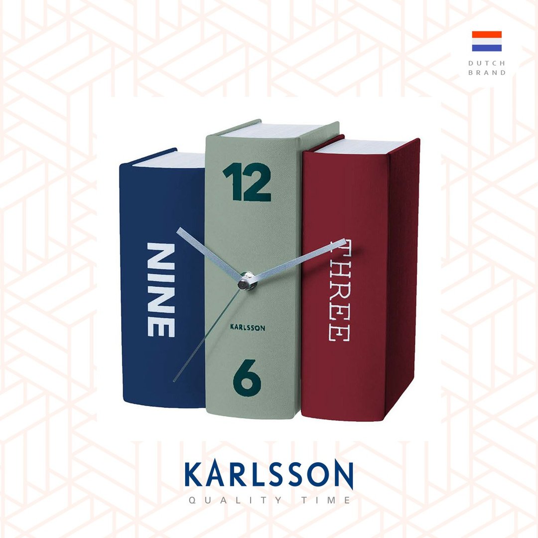 荷兰Karlsson 书本形枱钟 Table clock Book contradiction paper - 时钟/闹钟 - 纸 多色