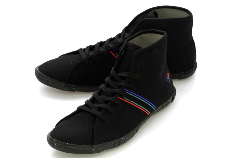 FYE法国环保鞋  神秘黑 中筒环保休闲鞋 男生款 台湾宝特瓶纤维(再回收概念,耐穿,不会分解) ---自由·带我去旅行。 - 男款休闲鞋 - 其他材质 黑色