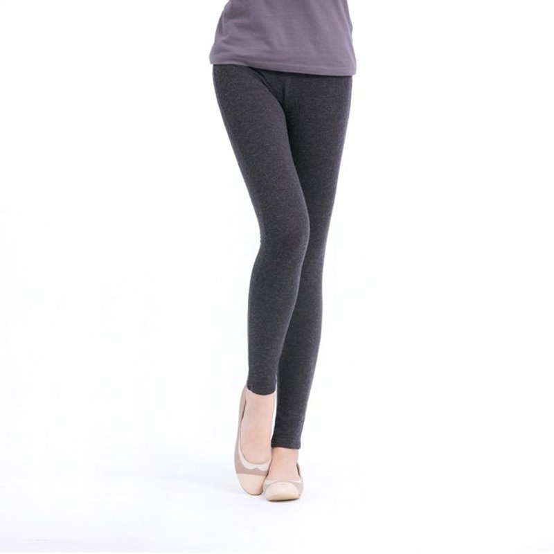 Joe低腰羊毛打底褲/黑麻灰 保暖 - 女装内搭/紧身裤 - 羊毛 黑色