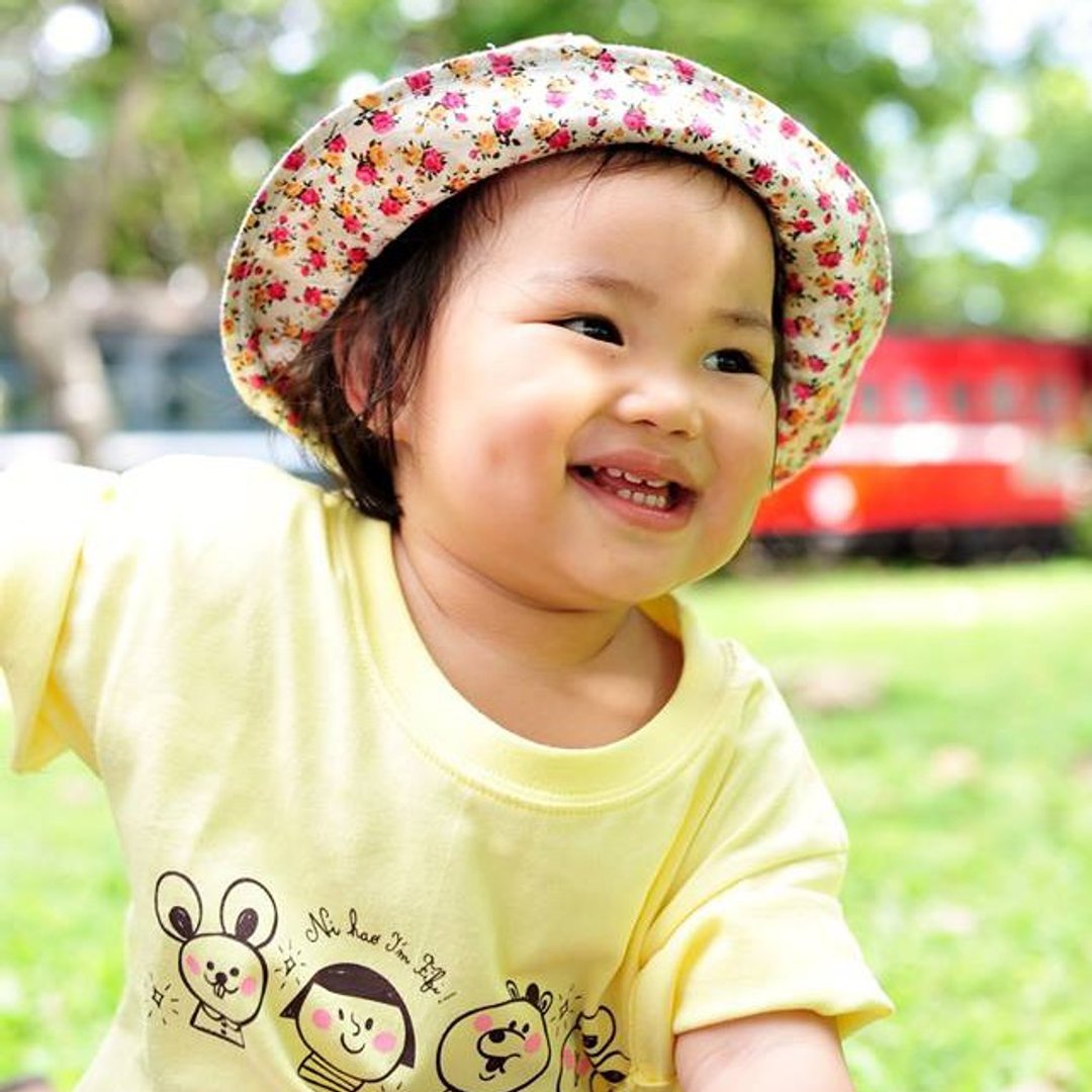 Ni Hao Im FiFi 纯棉儿童T-shirt  黄色 - 中性连帽卫衣/T 恤 - 棉 黄色