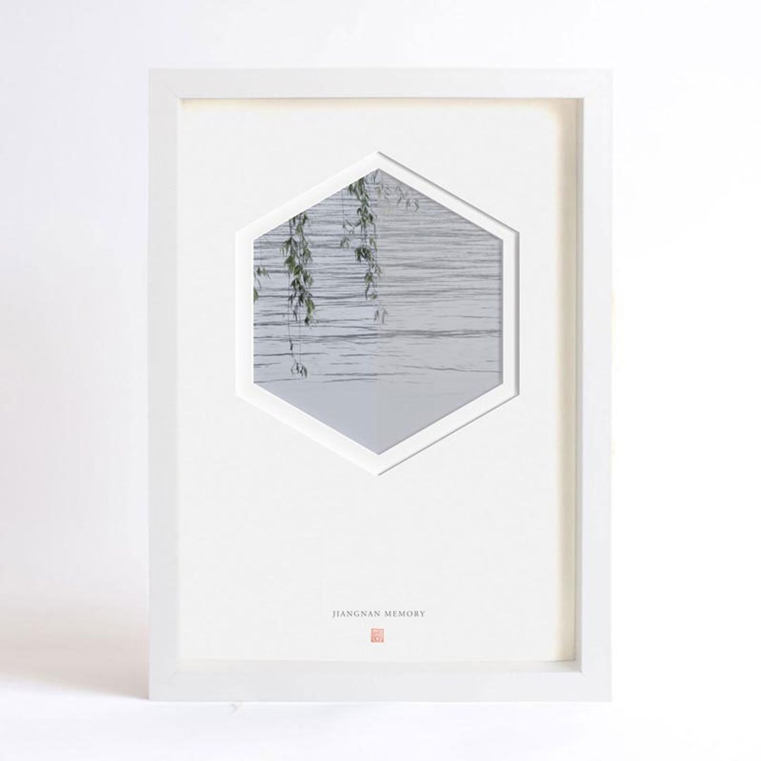 《JIANGNAN MEMORY忆江南》摄影装饰挂画 六边形窗格 - 海报/装饰画/版画 - 纸 白色