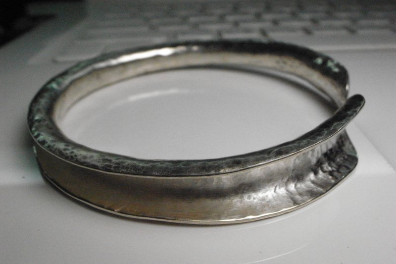 锻敲银镯 - 手链/手环 - 其他金属 