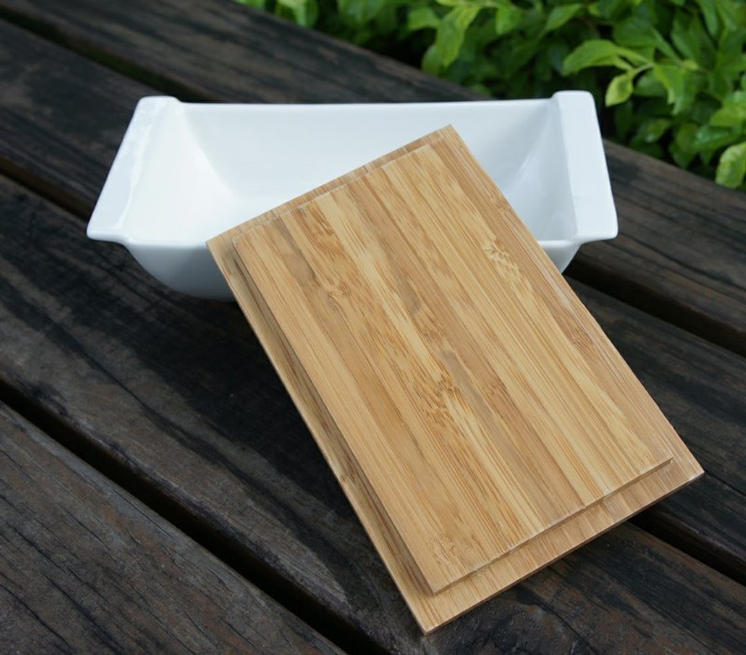 天然好生活: 竹盖焗烤盆 porcelain dish for gratin with a bamboo cover - 厨房用具 - 其他材质 白色