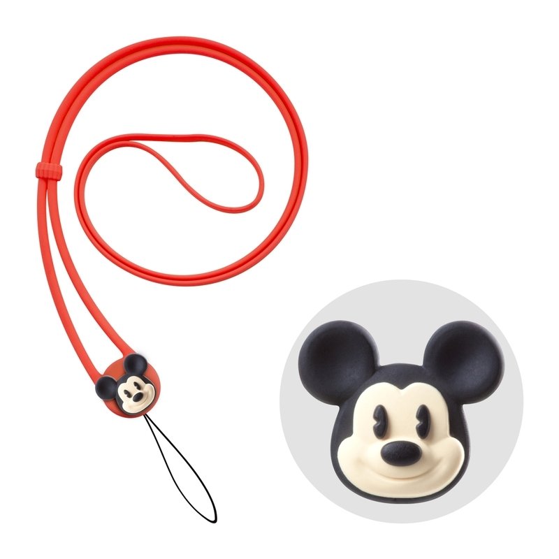 Mickey Charm Lanyard 弹力颈挂绳-米奇 - 相机 - 硅胶 红色