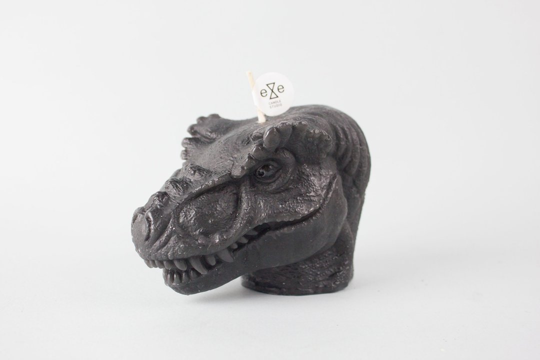 复刻版 Rex霸王龙造型香氛蜡烛 Tyrannosaurus Rex Candle - 蜡烛/烛台 - 蜡 黑色