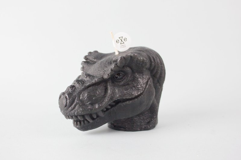 复刻版 Rex霸王龙造型香氛蜡烛 Tyrannosaurus Rex Candle - 蜡烛/烛台 - 蜡 黑色