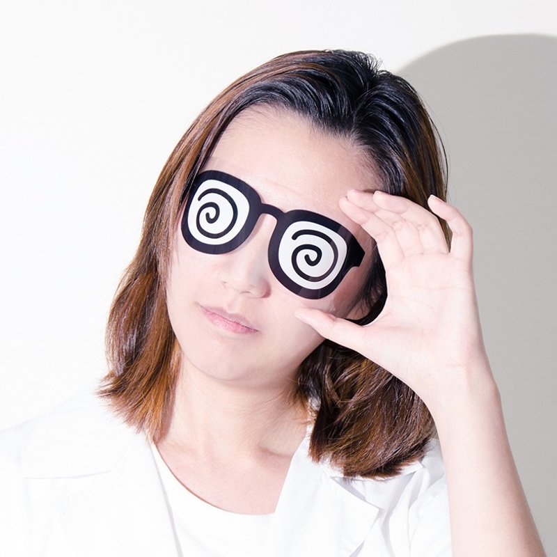 白目变脸贴－班长眼镜 派对 婚礼 直播 - 贴纸 - 防水材质 